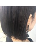 ダークアッシュ切りっぱなしボブ★