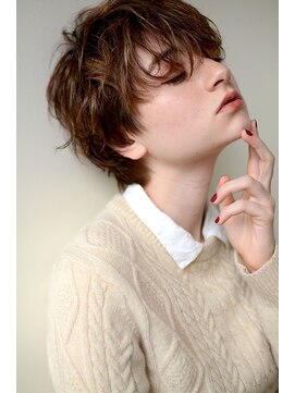 ミラバイグリーン(Mira by green) 3Dカラー ジグザグバング ミニマムボブ ノットヘア　#2