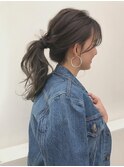 こなれポニーテール　簡単アレンジ　ヘアセット　二子玉川