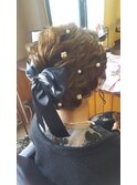 結婚式 編み込みルーズフルアップ(^-^)