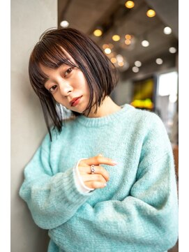 ケアリー 武蔵小杉(Carelly) 大人かわいい前髪セシルカットココアブラウンフリンジウェーブ