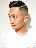フェードカットハードパートサマーカットジェントルマンスタイル