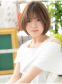 外国人風シースルー前髪小顔前下がりボブb戸田公園20代30代40代