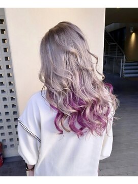 モアナ バイ ヘッドライト 沖縄豊見城店(Moana by HEADLIGHT) Moana【豊見城】#インナーカラー#パープル#ミルクティー