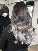 暗髪×ハイトーン☆くくったら隠せるグラデーションカラー