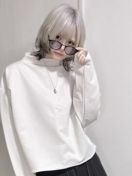 リアイス(Re:ICE) シルバーホワイトミディアムウルフブラックエンドカラー