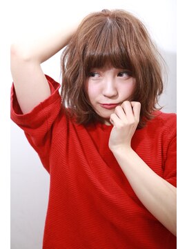 ヌークバイラヴェスト 四日市(neuk by lovest) あえて厚い前髪の感じでかわいいボブに