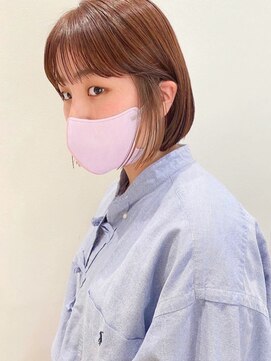 ケーツー あべのキューズモ-ル店(K-two) 前髪ありボブ*ナチュラルボブ*イヤリングカラー*インナーカラー