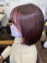 ヘアーショップアミティ インナーカラー ピンクヘア