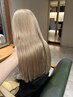『ケアブリーチ使用』全体ブリーチ＋カラー＋カット