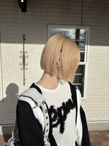 アボックス(abox) 切りっぱなしボブ/ブロンド