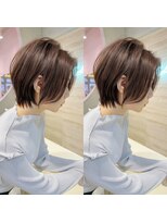 ロンドプロフィール 浦和(Lond profil) 大人可愛い20代30代40代黒髪前下がりショートボブ丸みショート◎