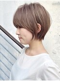 【Say.福岡】ショート×ミルクティーベージュ×ケアブリーチ