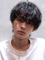 メゾンアルブル 向ヶ丘遊園 登戸(maison ARBLE)&nbsp;メンズサーフカール波巻きパーマダークアッシュショートウルフ
