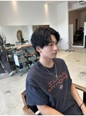 シャドウパーマ/メンズウルフ/アッシュブラック//メンズパーマ
