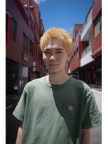 ディスデイバイネルケ 立川(Thisday by nelke)&nbsp;ブリーチブロンドスパイキーショートメンズ立川