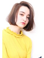 モニカ 西宮北口(Monica)&nbsp;大人かわいい伸ばしかけグレージュナチュラルボブ