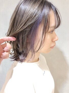 エミス バイ メルト 吉祥寺(emis by melt) 【堀惠洋平】インナーカラー　ラベンダー　ベージュ　20代30代