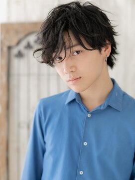 モッズヘア メン 上尾東口店(mod's hair men) ≪mod's men≫抜け感モテ髪☆ランダムパーマ風黒髪マッシュF