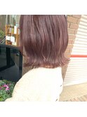 外ハネピンクブラウン