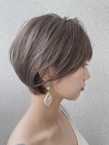 #ショートボブ#グレージュカラー#耳掛け#透明感#イルミナ