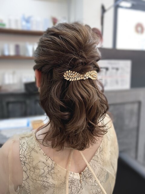 《ヘアアレンジ》ハーフアップ ボブ