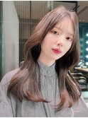 くびれる韓国ヘア_チェリーブラウンフェミニンロング_29098
