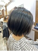 ショートボブ×縮毛矯正