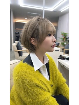 サンド 鹿児島中央(sand) @sei___sandブリーチ／ハイトーン/ショート/鹿児島中央駅