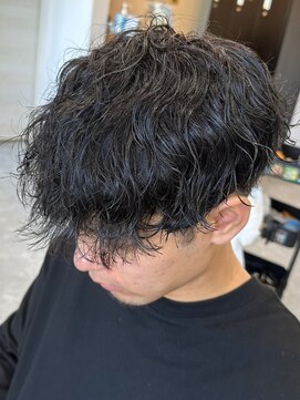 フゥ 宇都宮(FeU) 波巻きパーマメンズパーマメンズヘアツーブロックツイストパーマ