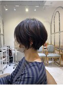 大人気の前髪なしショートボブ