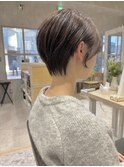 【RYOHEI】ショートカット_ショートボブ_グレーベージュ