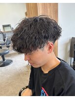 マッシュスパイラルパーマツイストスパイラル波巻きメンズ