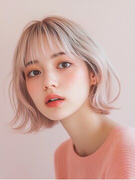 ロディーナ 大口 新子安(rodina) ダブルカラー×ボブ/インナーカラー/髪質改善/韓国/ブリーチ