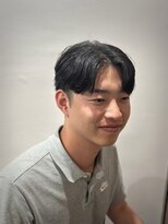 レオヘアワークス(LEO HAIR WORKS) ニュアンスパーマ センターパート 刈り上げ 新潟床屋