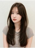 暗めカラー/韓国風巻き/レイヤーカット/髪質改善/縮毛矯正/銀座