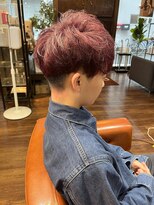 ランソ(RUNSO)&nbsp;リバースセンターパート♪メンズレッドカラー♪