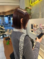 ネオリーブカフ 鶴ヶ峰店(Neolive caff)&nbsp;ぱつっとボブ×クラシックレッド