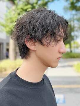 スラッシュ(SLASH) 波巻きパーマ/センターパート/シャドウパーマ/姫路