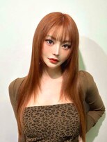ルネラトーキョー(RUNERA TOKYO) オレンジカラー レイヤーカット 髪質改善トリートメント