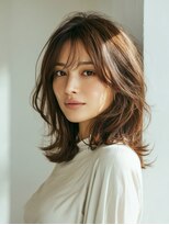 ルシードスタイル グローバルディー 稲毛店(LUCIDO STYLE GLOBAL.D)&nbsp;レイヤーミディ20代30代40代レイヤーカット韓国ボブ顔周り稲毛