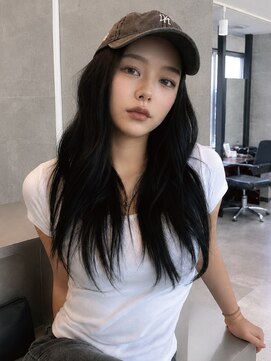 ビゼ 梅田(BIZE) 好印象！黒髪韓国レイヤーロング