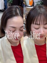 【前髪の割れ・生え癖を解消♪】YURI  話題のクロスパーマで朝のスタイリングをラクに！