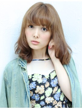 フロール(florun) 【ミディアム】メロウライムカラーでハーフ風に