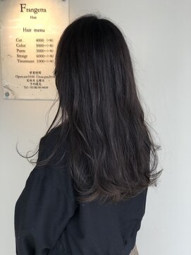 フランジェッタヘアー(Frangetta hair) モードブラック
