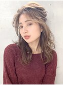 ツインくるりんぱアレンジ_オリーブカラー_57036