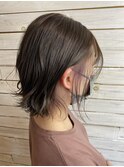 くすみラベンダーのインナーカラー