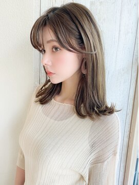 シルクレイ 吉祥寺店(Silk-lei) 大人かわいい愛され外ハネミディフェザーバング20代30代吉祥寺