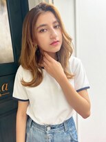 マリアバイアフロート(Maria by AFLOAT) 【山田】ミルクティーベージュくびれロングレイヤー