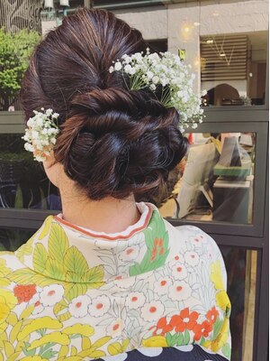 《着付けご予約受付中》ヘアセットもお任せ♪ヘアサロンならではの最旬ヘアアレンジ&着付けで可愛く変身♪